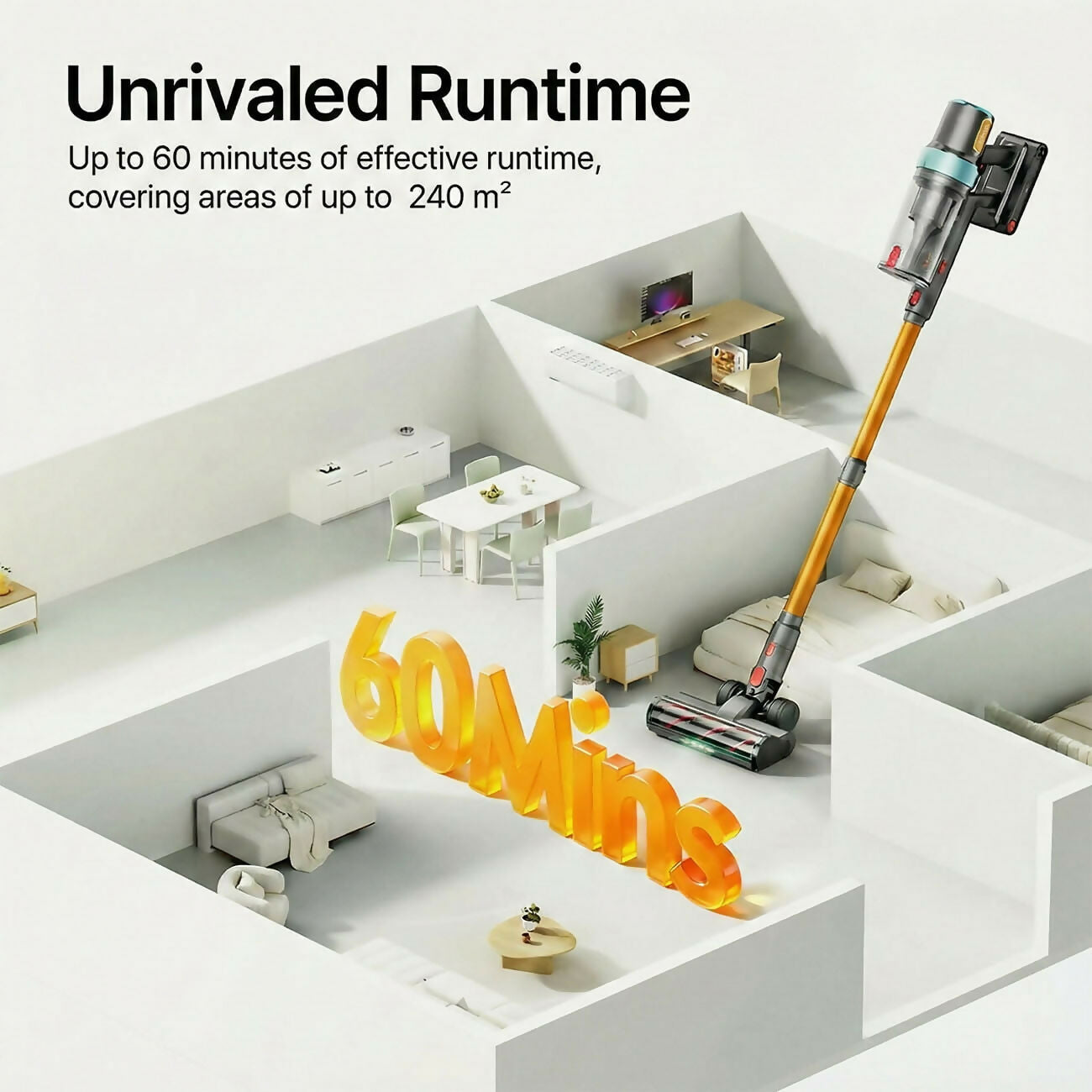 Cordless Vacuum P20 – Ultra-powerful 120,000 RPM motor for exceptional performance